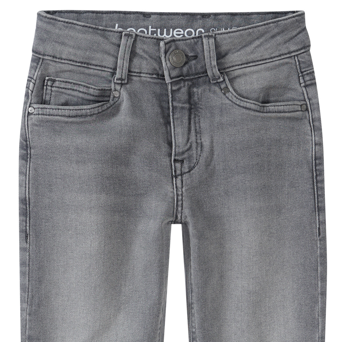 Beatwear Jungen Slim-Jeans mit verstellbarem Bund grau