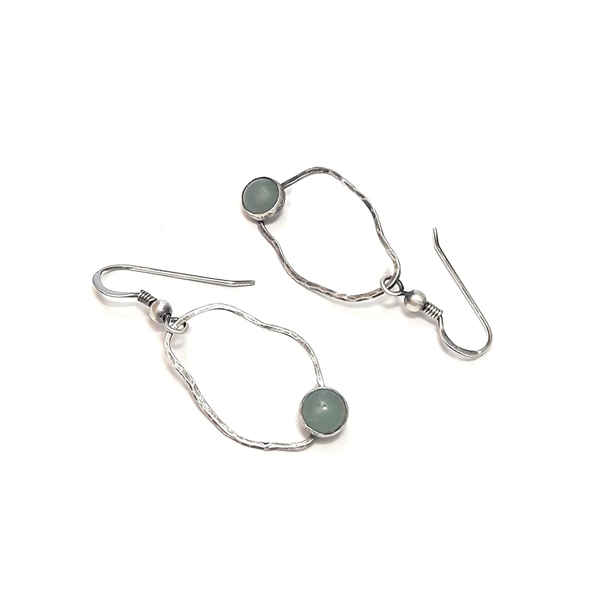Boucles D'Oreilles Ethniques Amazonite Argent 925