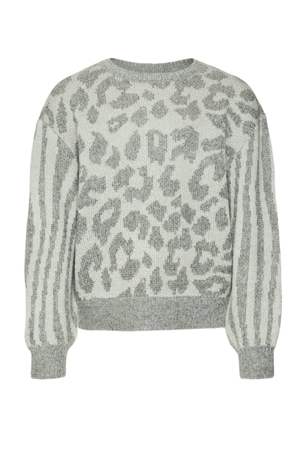 VERO MODA GIRL gebreide trui grijs melange