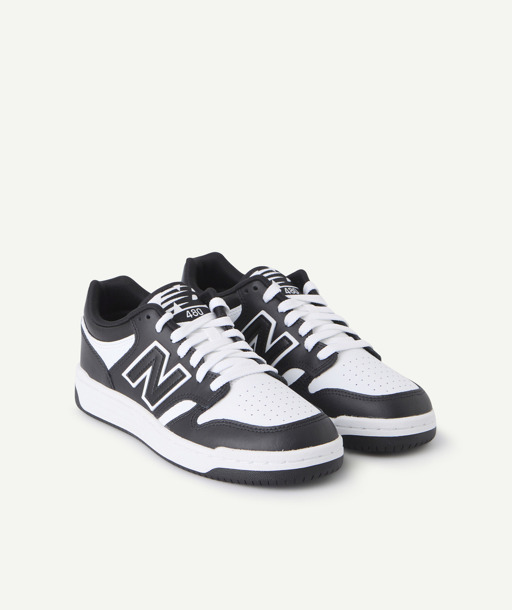 NEW BALANCEBASKETS À LACETS 480 ADO NOIR ET BLANC
