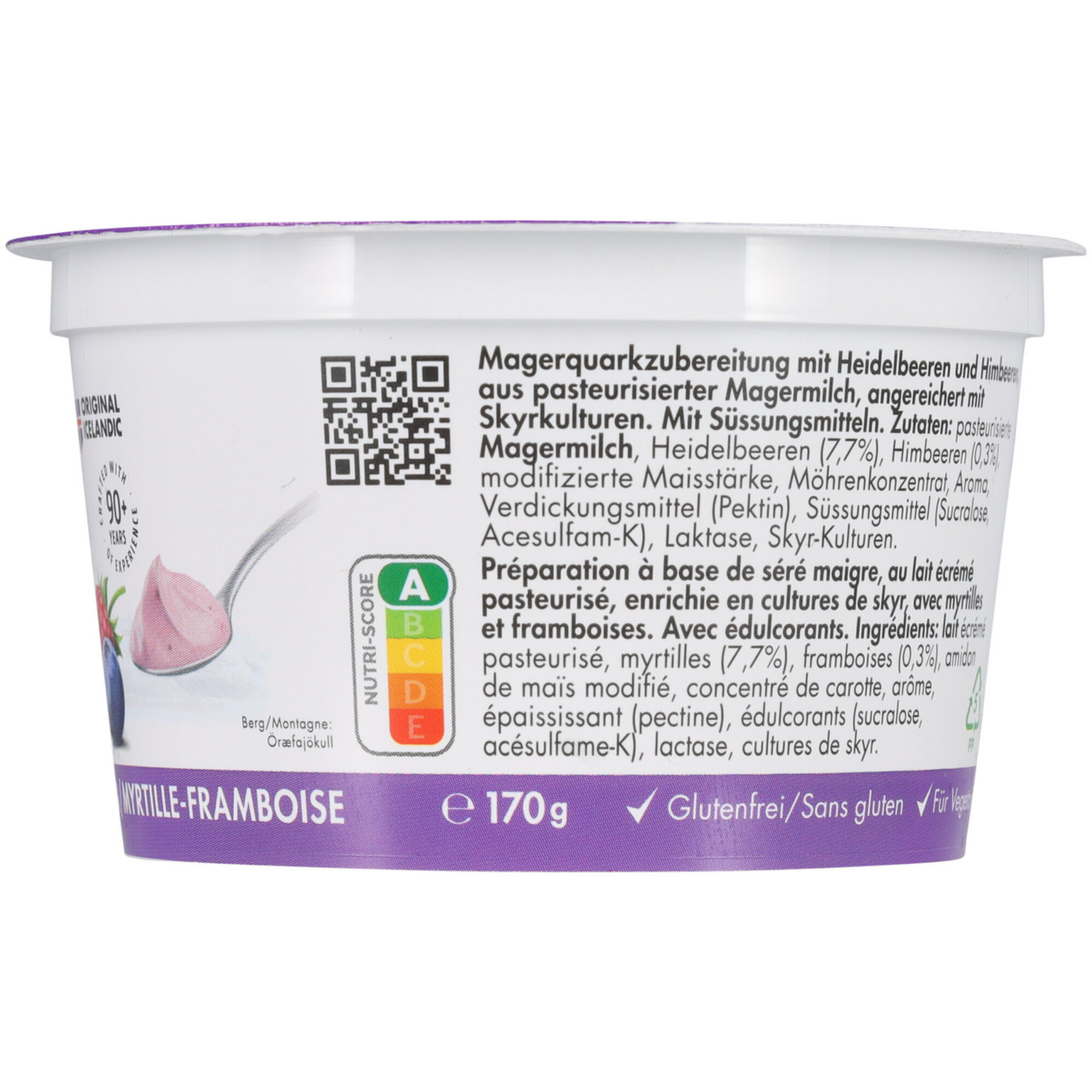 Isey Skyr Heidelbeere & Himbeere laktosefrei