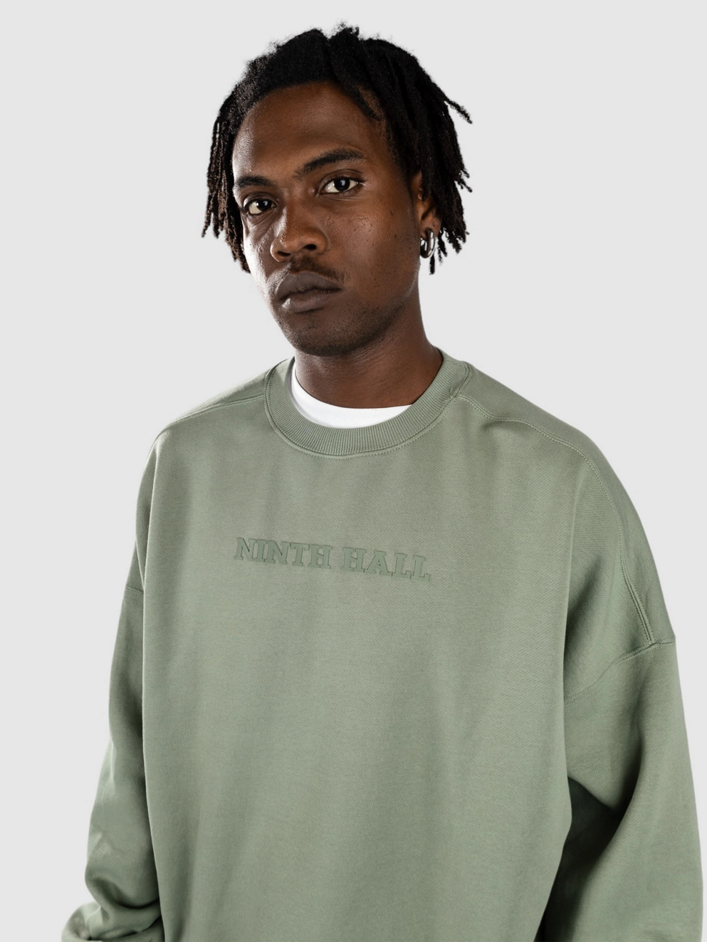 Ninth Hall Oversized Logo Sweater green