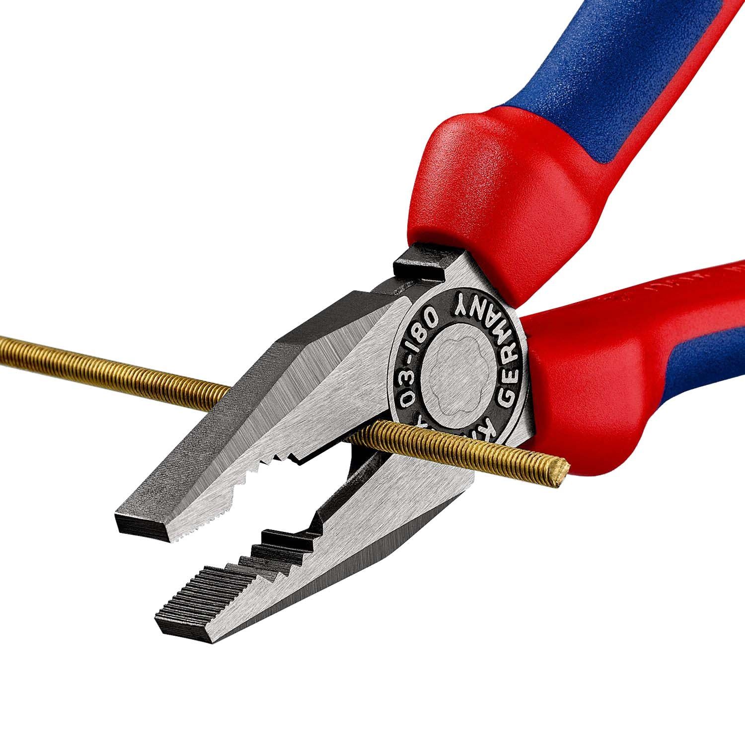Knipex 03 02 180 Combitang 180mm met comfortgrepen | geatramenteerd