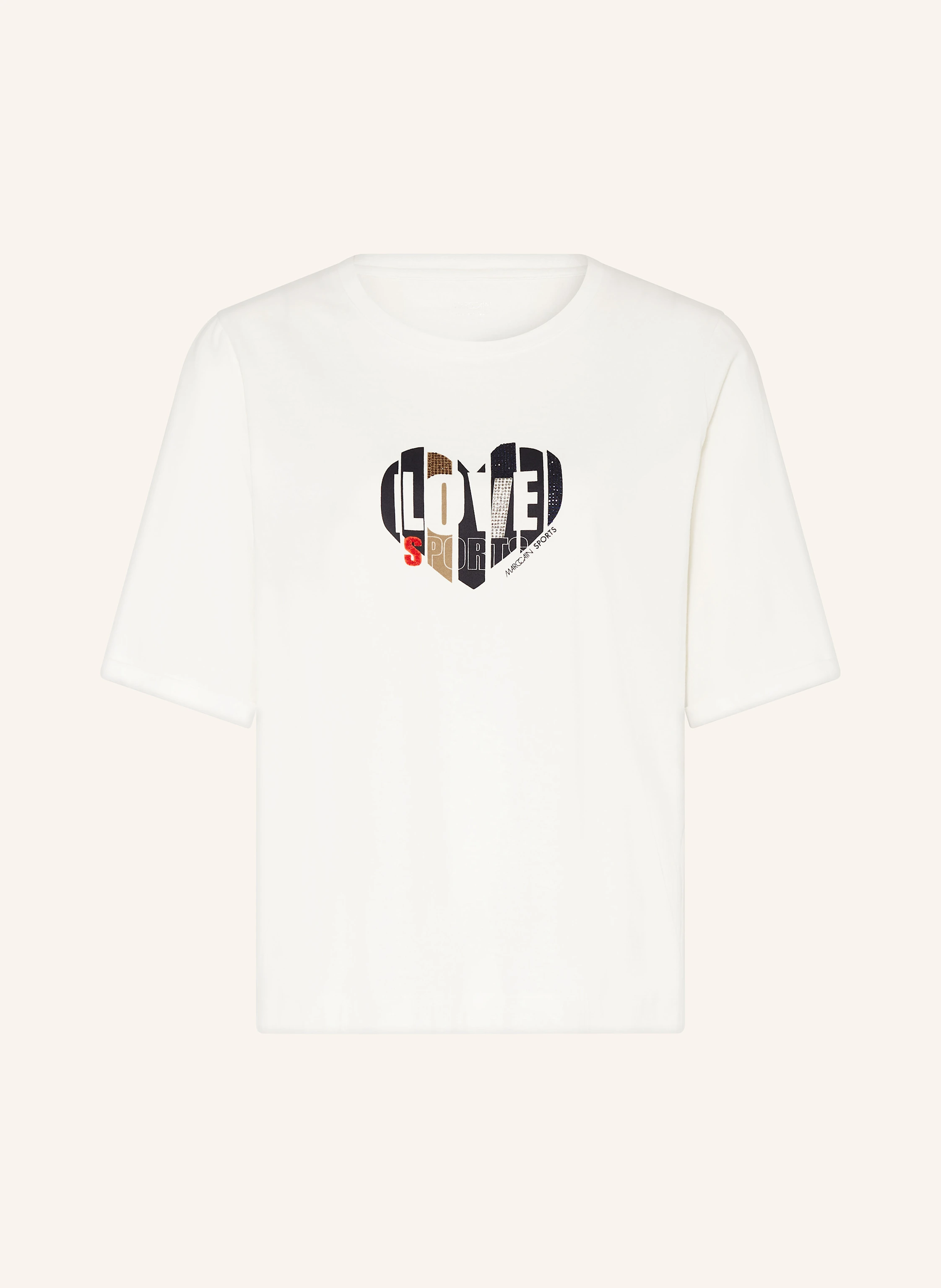 MARC CAIN T-Shirt mit Schmucksteinen