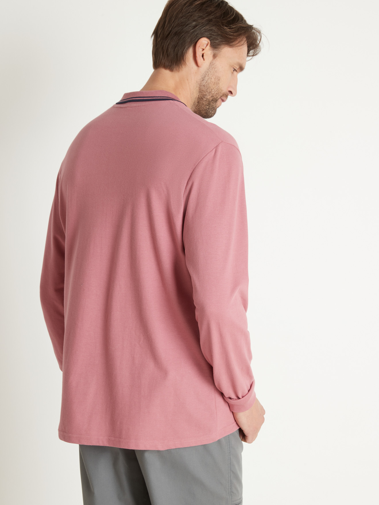 Polo manches longues maille piquée