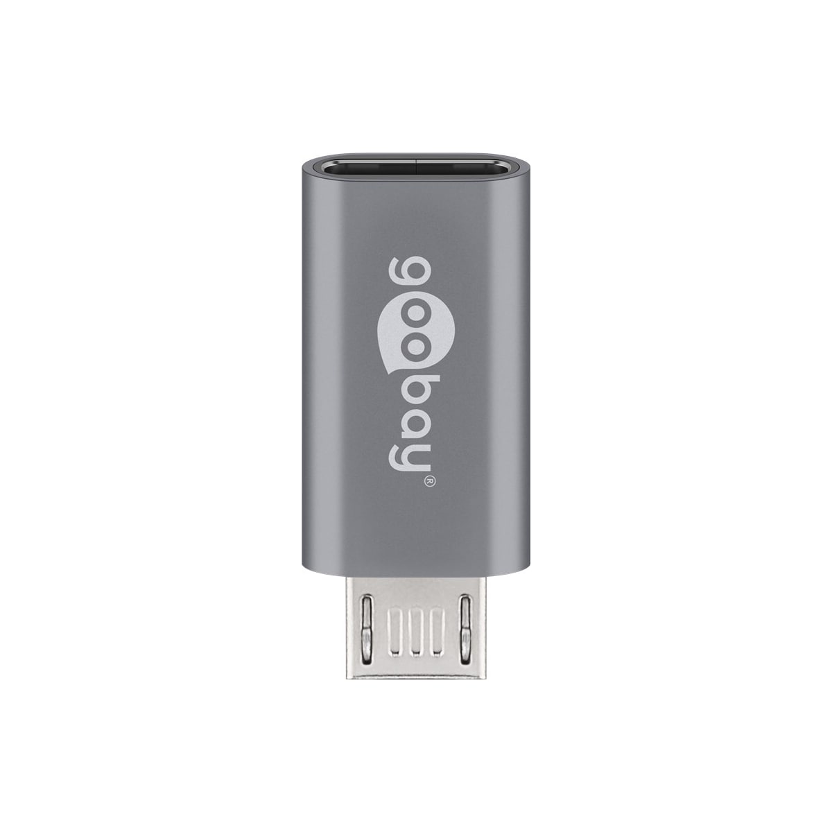 Micro-USB/USB-C™ OTG Hi-Speed-adapter for tilkobling av ladekabler