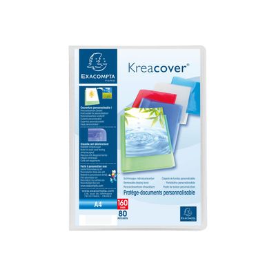 Exacompta Kreacover Chromaline - Porte vues personnalisable - 160 vues - A4 - incolore