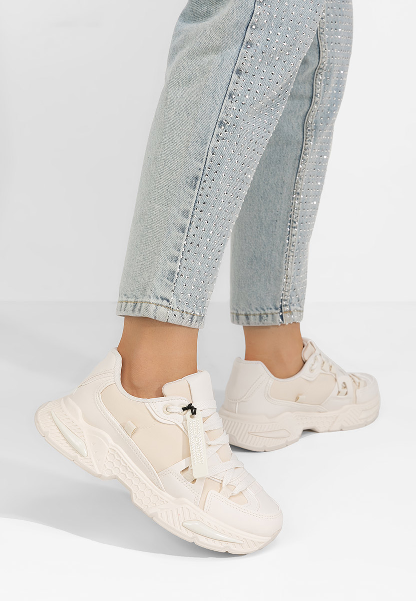 Baskets pour femme beige Cathey