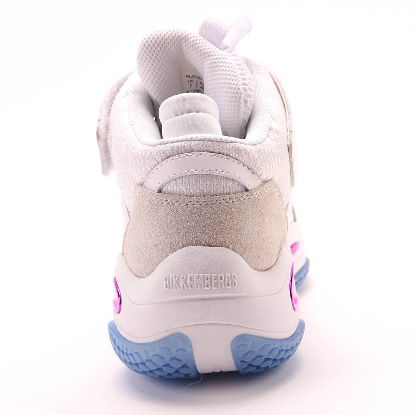 Bikkembergs Baskets en Cuir bleu/blanc/violet