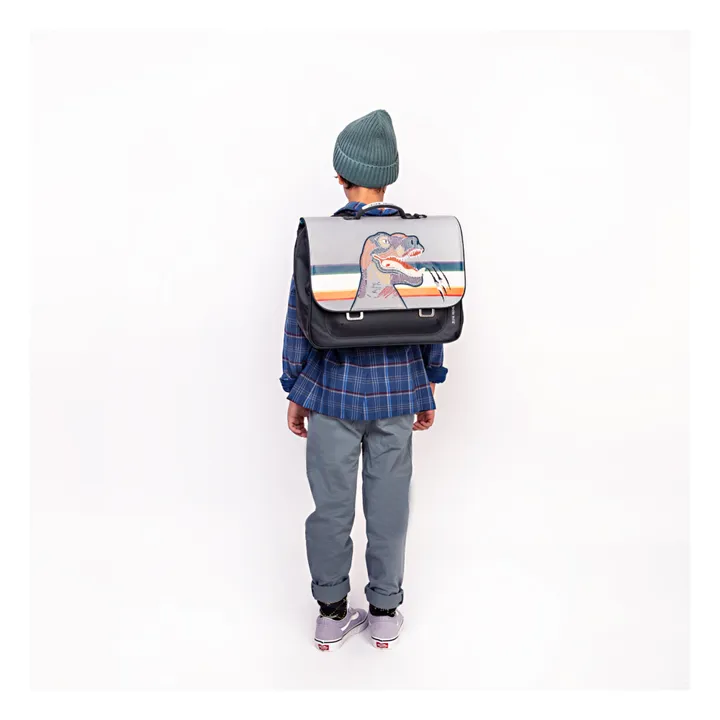 Jeune Premier Cartable Midi Reflectosaurus | Gris
