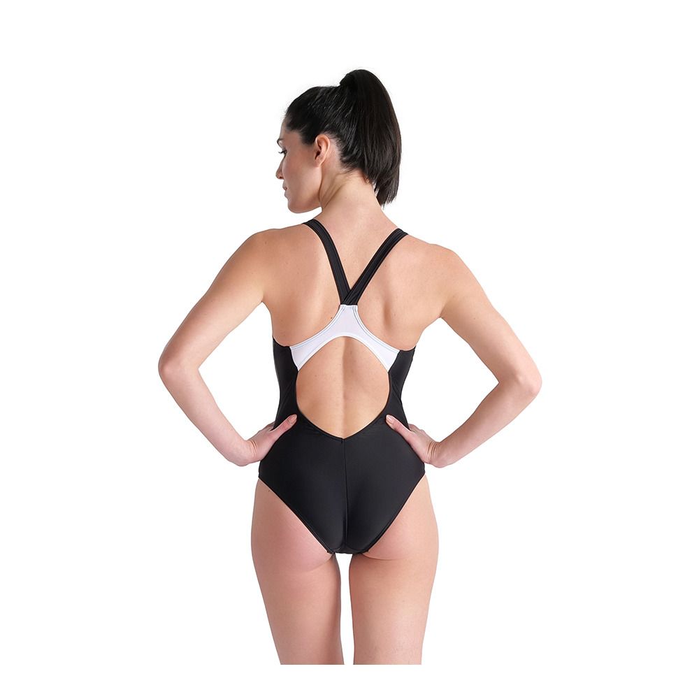 Arena THREEFOLD - Maillot de bain 1 pièce Femme black/asphalt/white