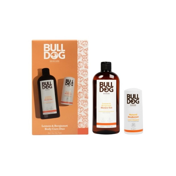 Bulldog Body Lemon & Bergamot Körperpflegeset: Duschgel 500 ml + Antitranspirant Roll-on 75 ml