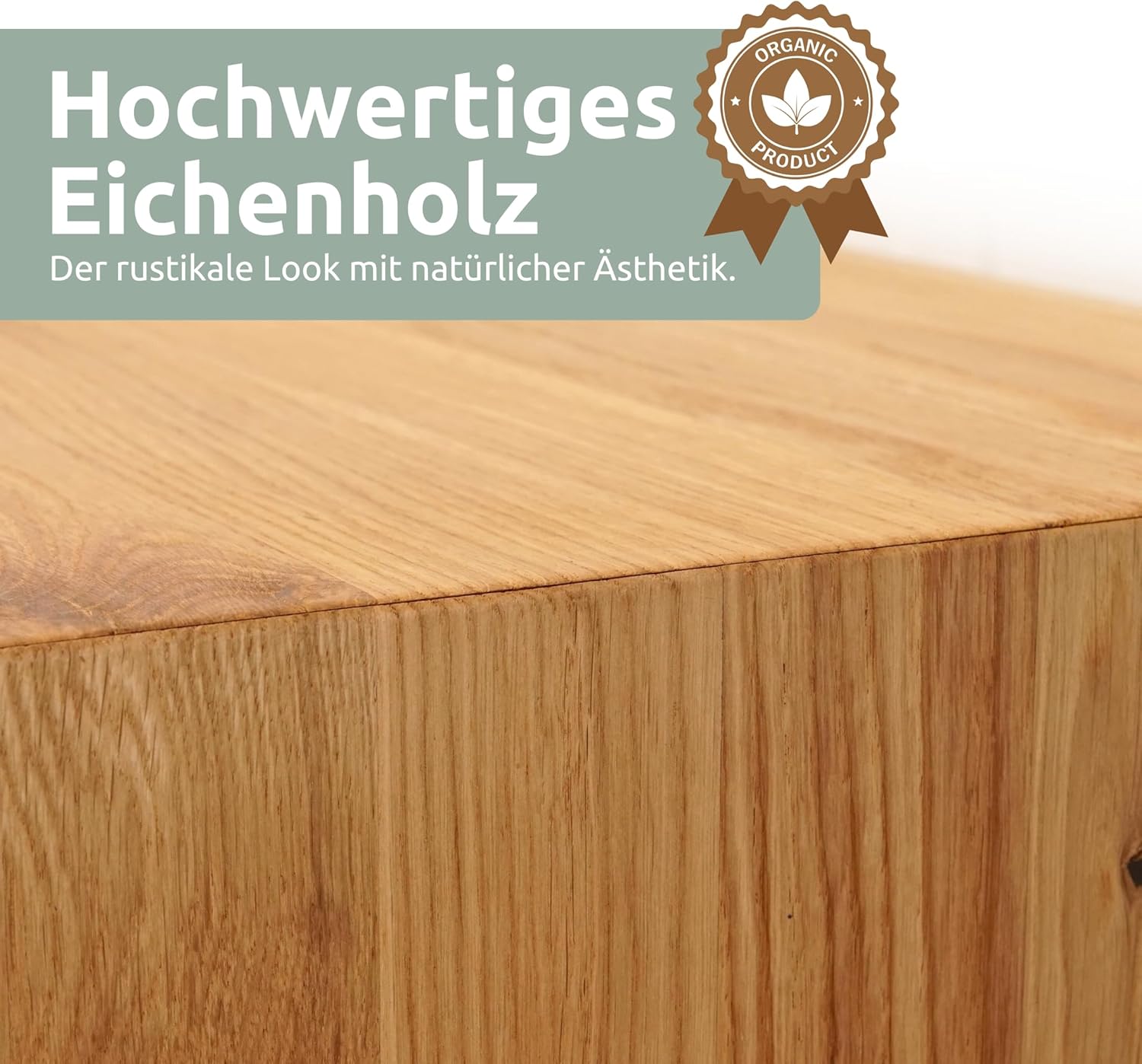 holz4home® Massivholzbank S I Sitzbank aus Eiche mit Baumkante ohne Lehne I Echtholz Holzbank Hocker für Wohnzimmer Badezimmer Flur oder Küche I Sitzhocker Massiv