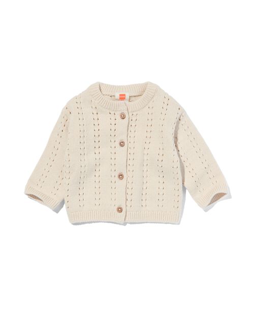 gilet nouveau-né ajouré écru