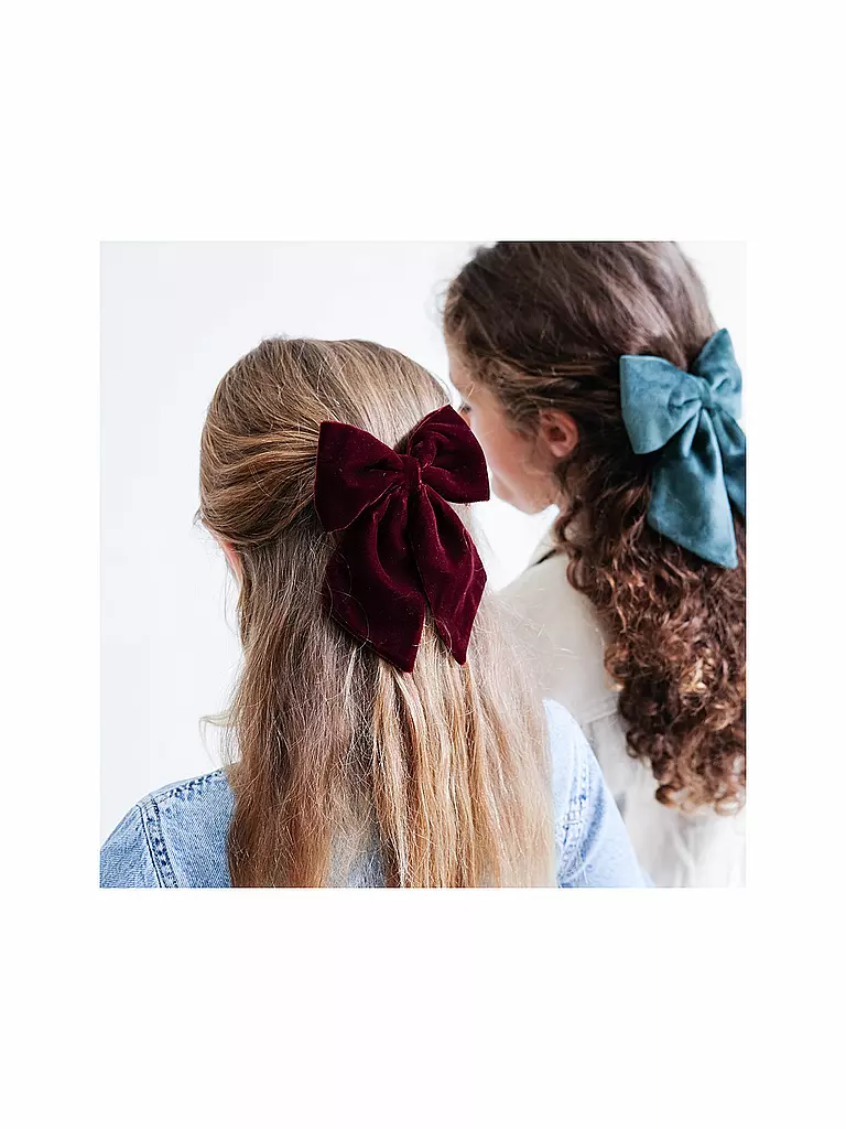 MIMI & LULA Haarspangen 2 Stück AGNES OVERSIZE BOW PACK- BURGUNY Into the Woods dunkelrot