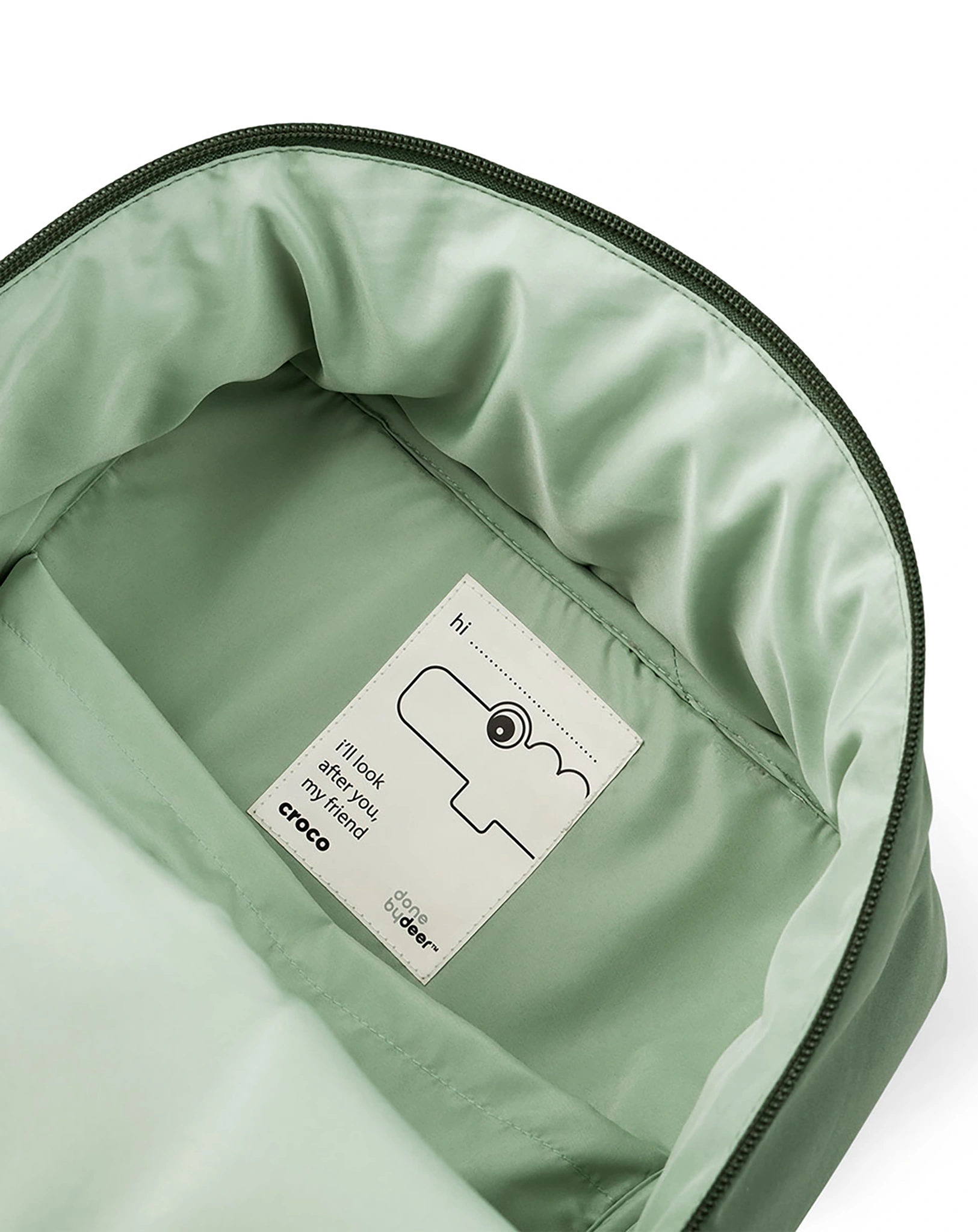 Kinderrucksack CROCO (32x25x12) gesteppt in grün