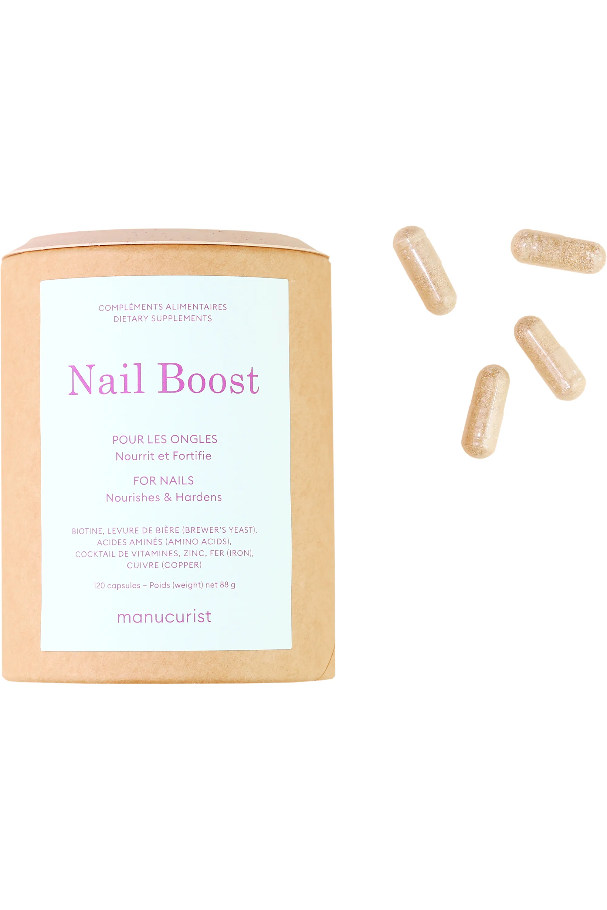 Manucurist Compléments alimentaires pour booster la pousse des ongles Nail Boost-88 g