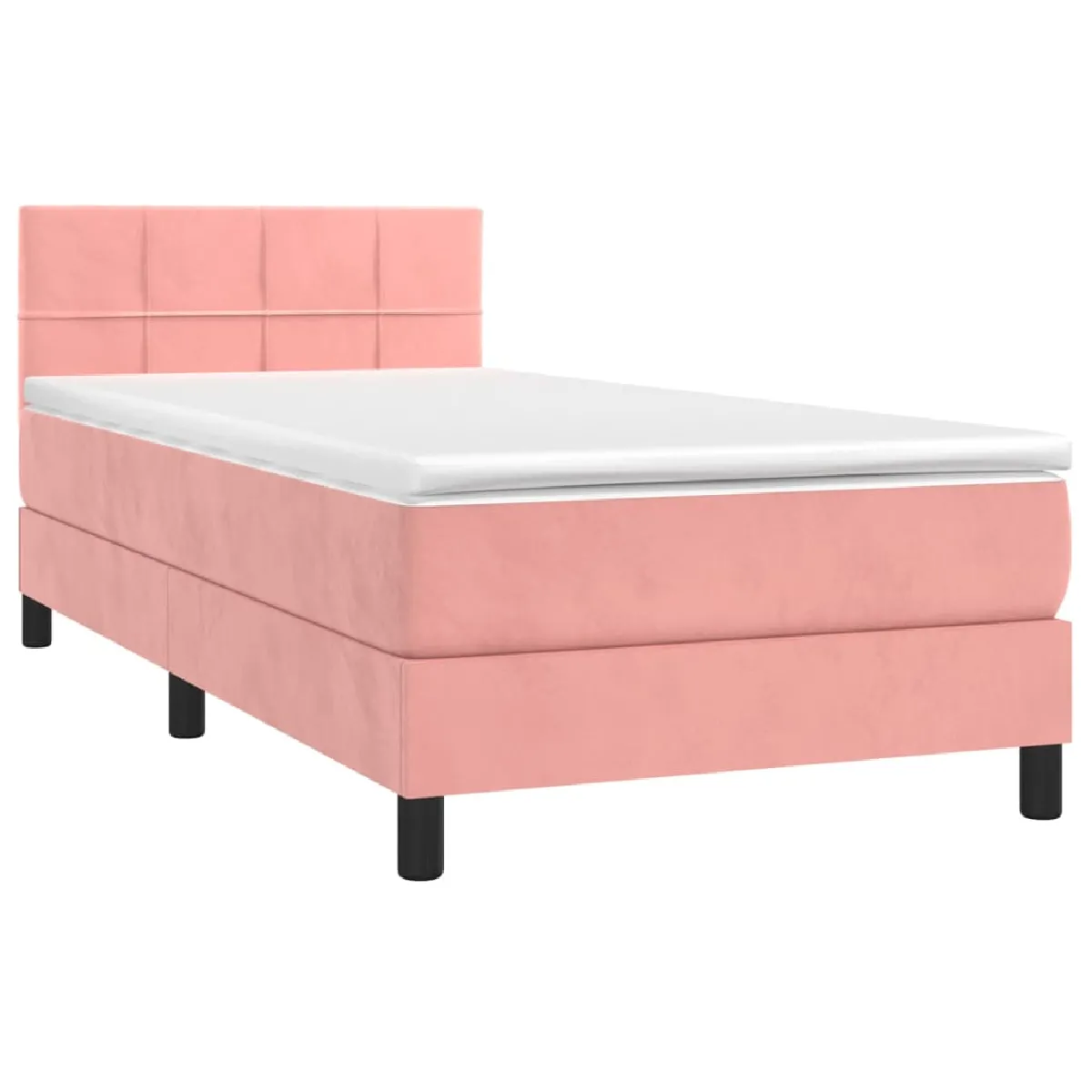 vidaXL Sommier à lattes Rose 90x190 cm LED