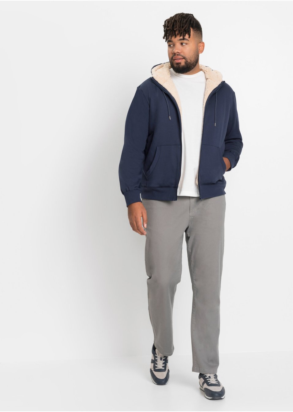 Gilet sweat thermo à capuche avec doublure peluche