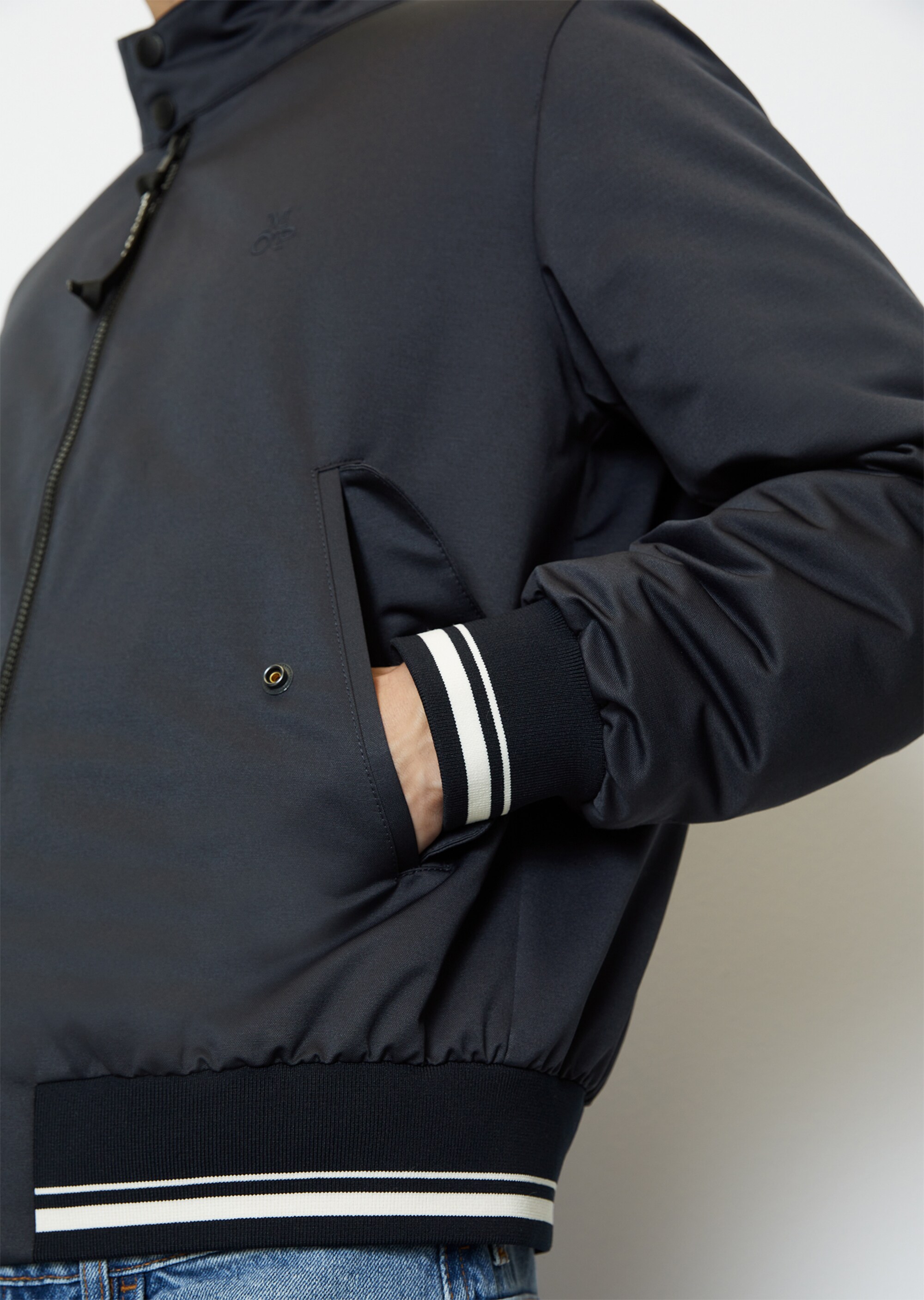 Blouson-Jacke regular mit Biker-Kragen