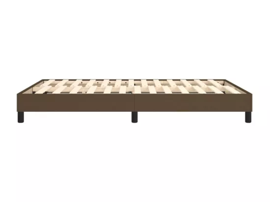 Sommier à lattes de lit Marron foncé 140x190 cm Tissu