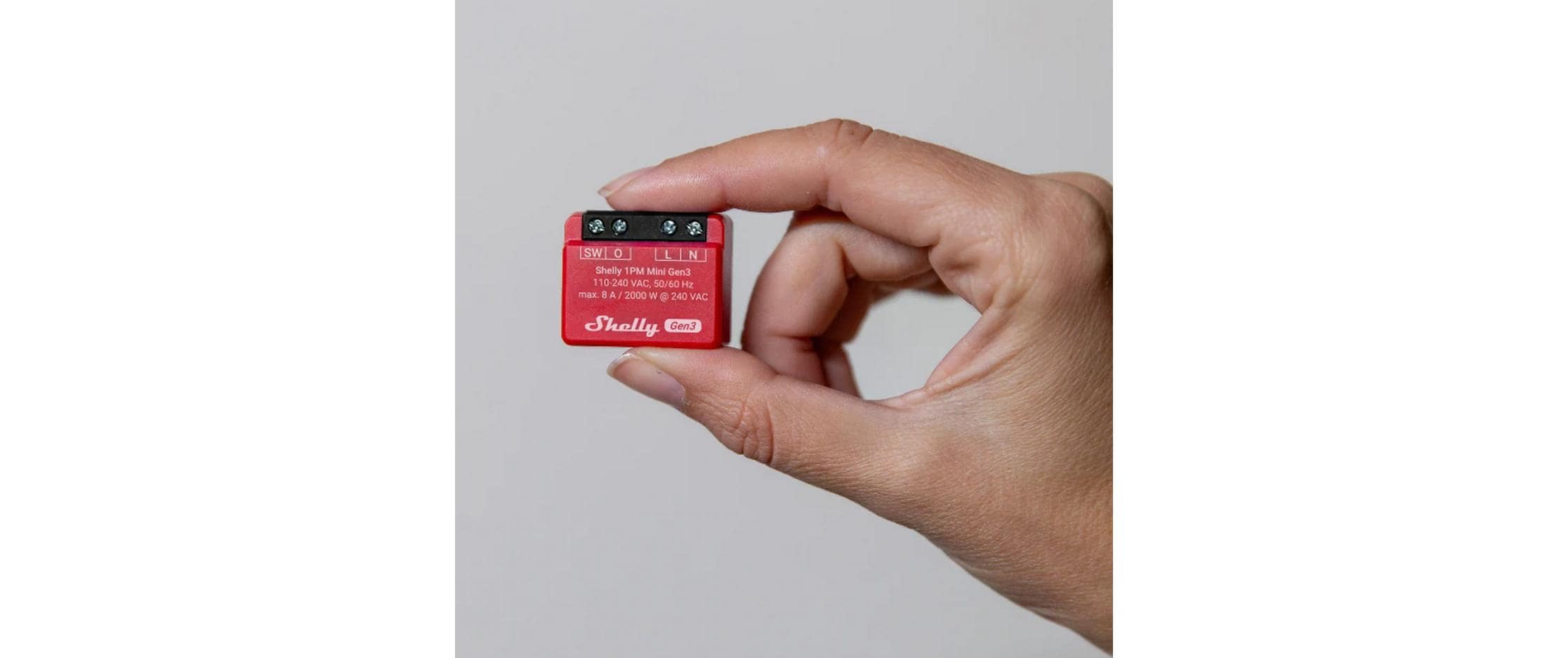 WLAN-Schaltaktor Mini PM Gen3, 2 StückWLAN-gesteuerter intelligenter Schalter, 1 Kanal 8 A, mit Leistungsmessung