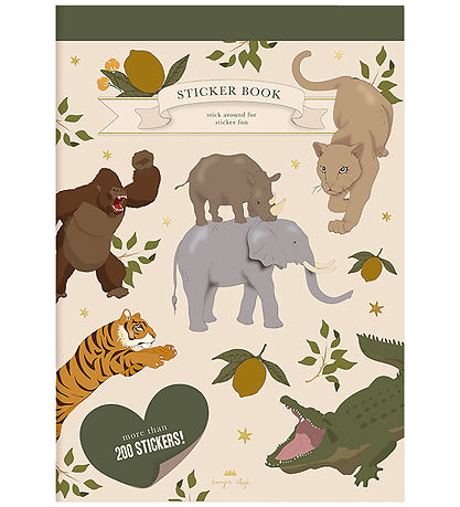Konges Sløjd Stickers - Ein Aufkleber pro Tag - 200+ st. - Tiger