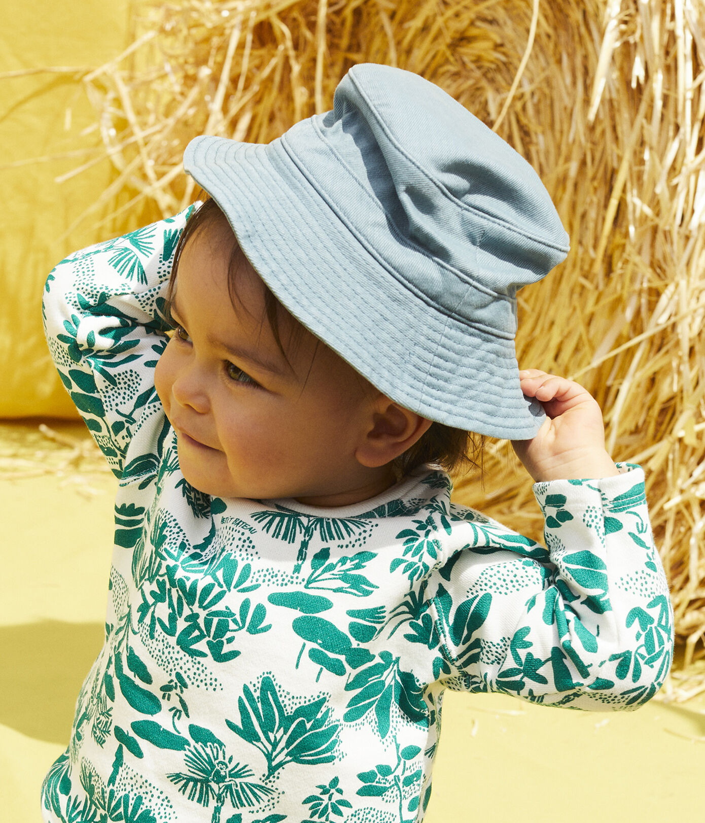 Sweatshirt imprimé végétal en molleton bébé