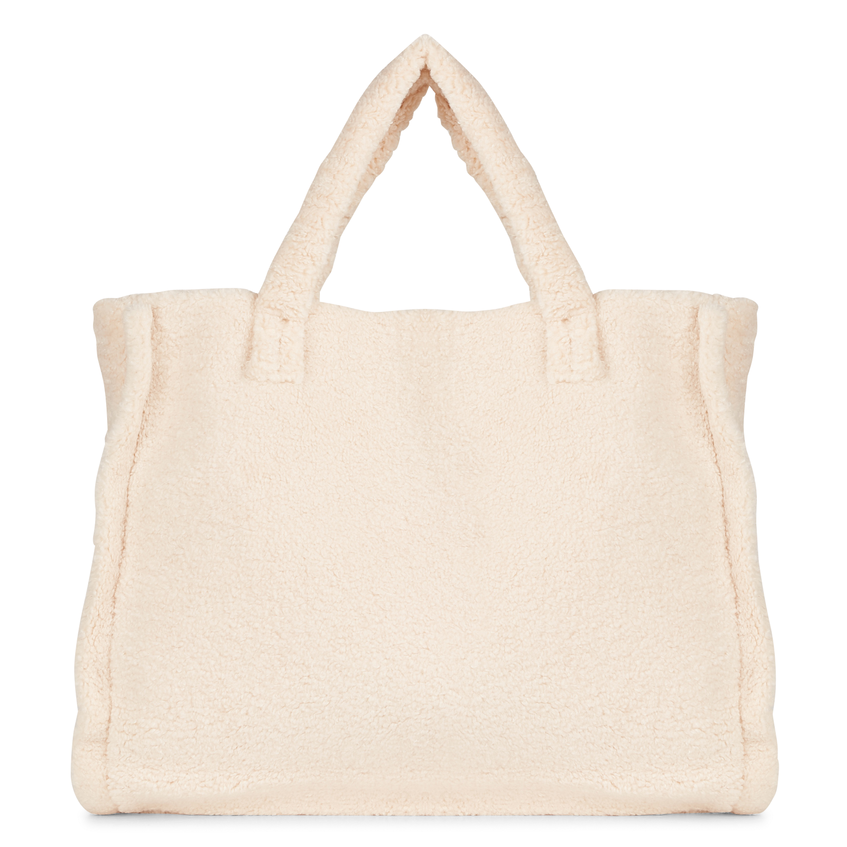 Sac cabas effet fourré | Blanc
