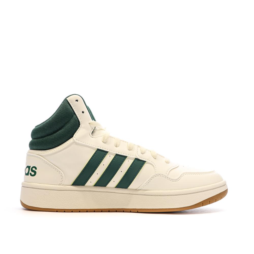 Adidas Baskets Blanche/Verte Homme Adidas Hoops 3.0