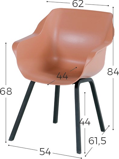 Hartman kuipstoel Sophie Element roze / zwart
