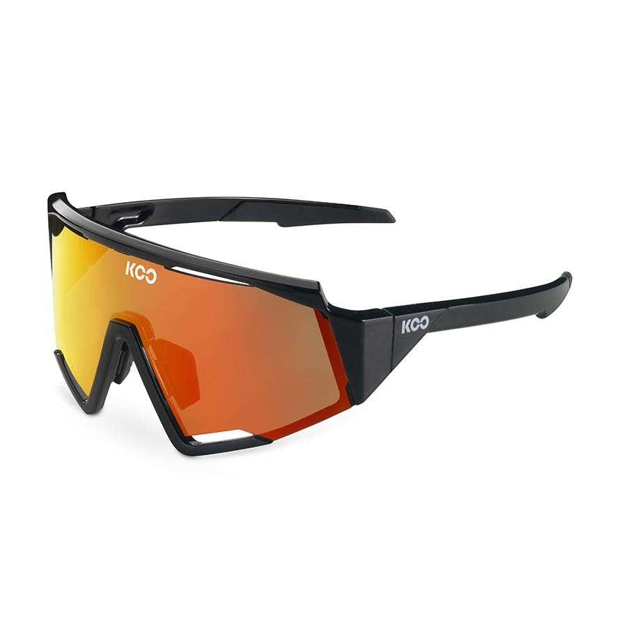 KOO SPECTRO Sport Zonnebril Zwart met Red Mirror Lens