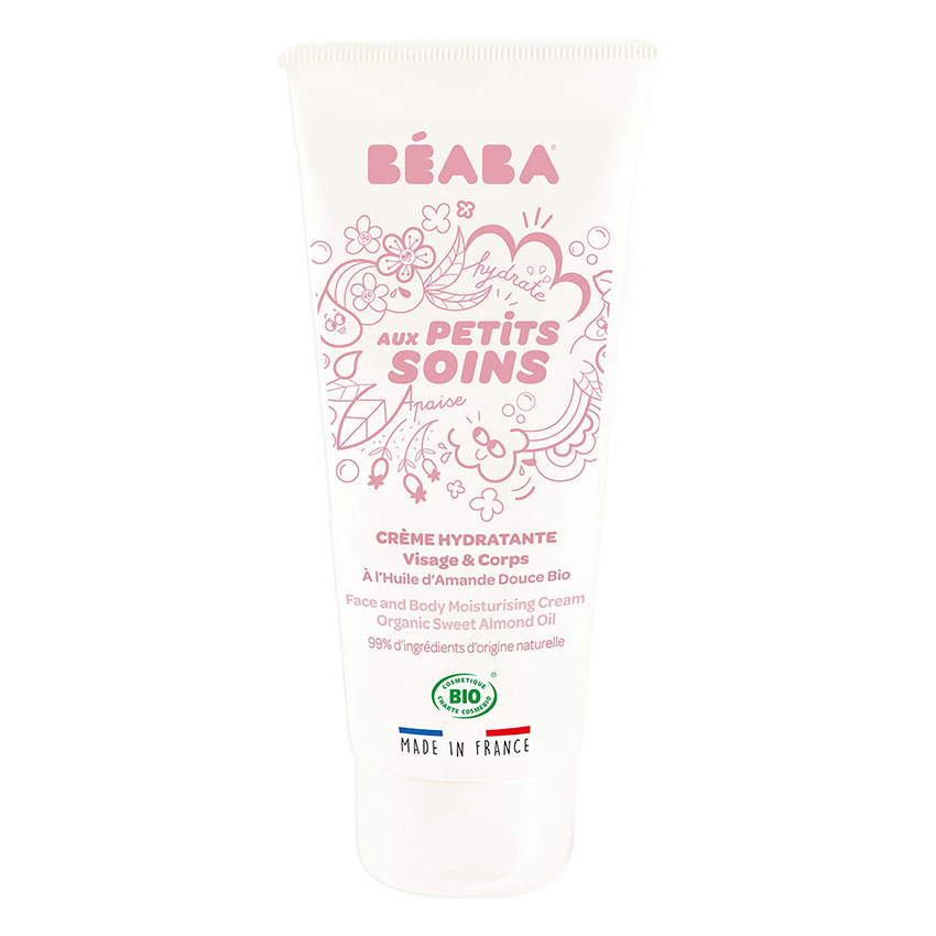 Crème hydratante visage et corps à l'huile d'amande douce bio - 100 ml