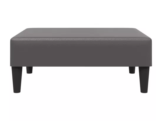 Repose-pied gris 77x55x31 cm similicuir