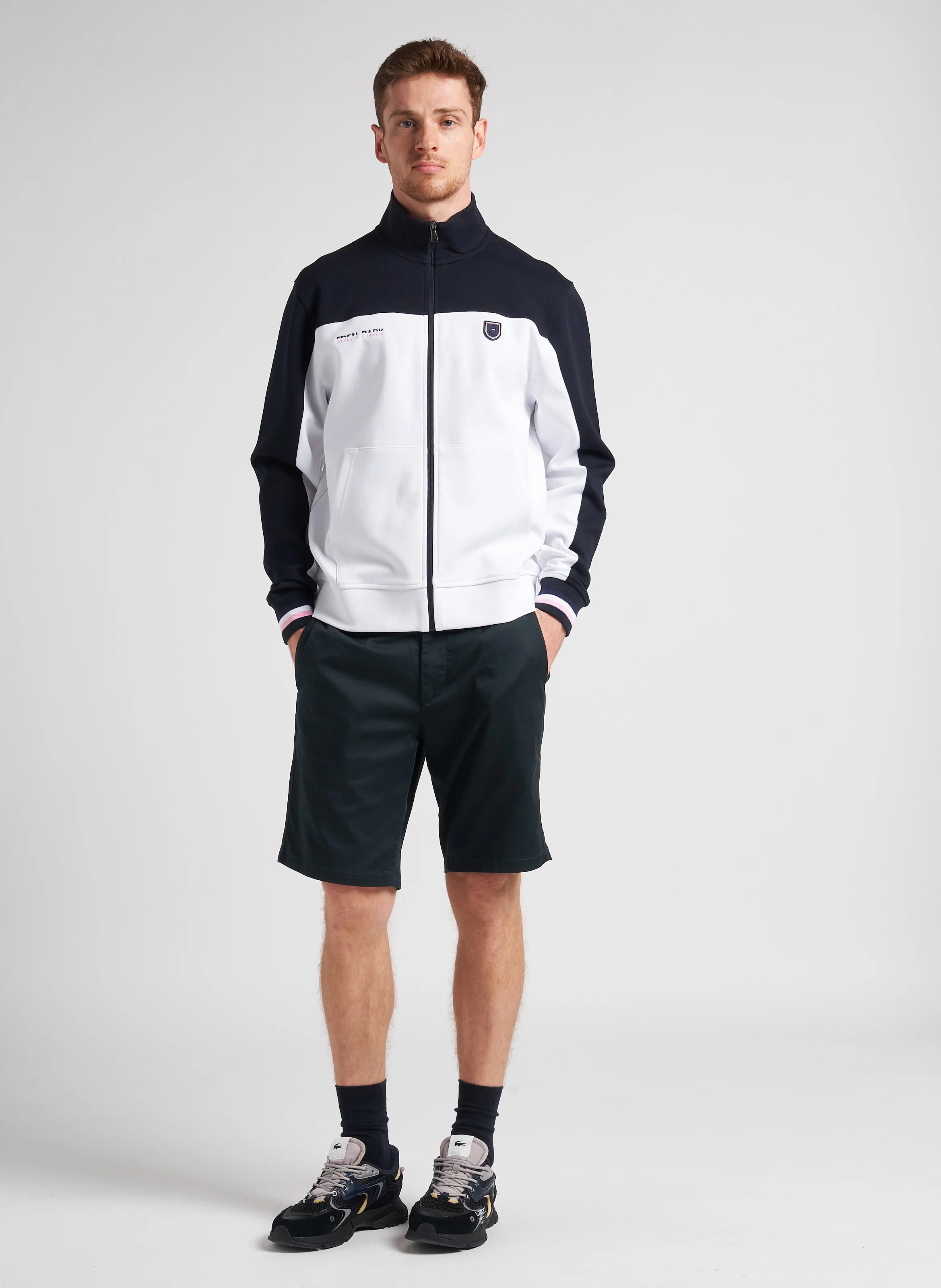 Short en coton mélangé| Gris