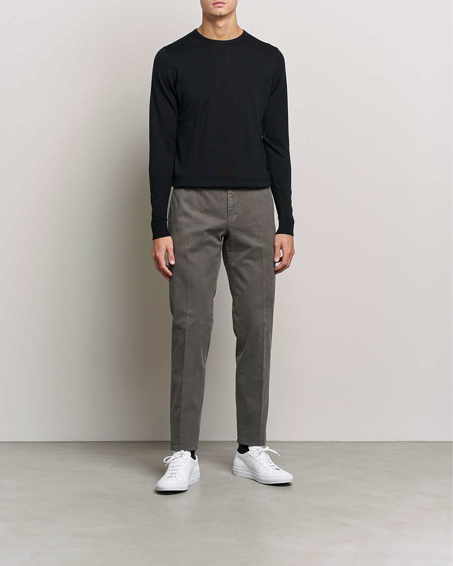 Sunspel Crew Neck Jumper Black