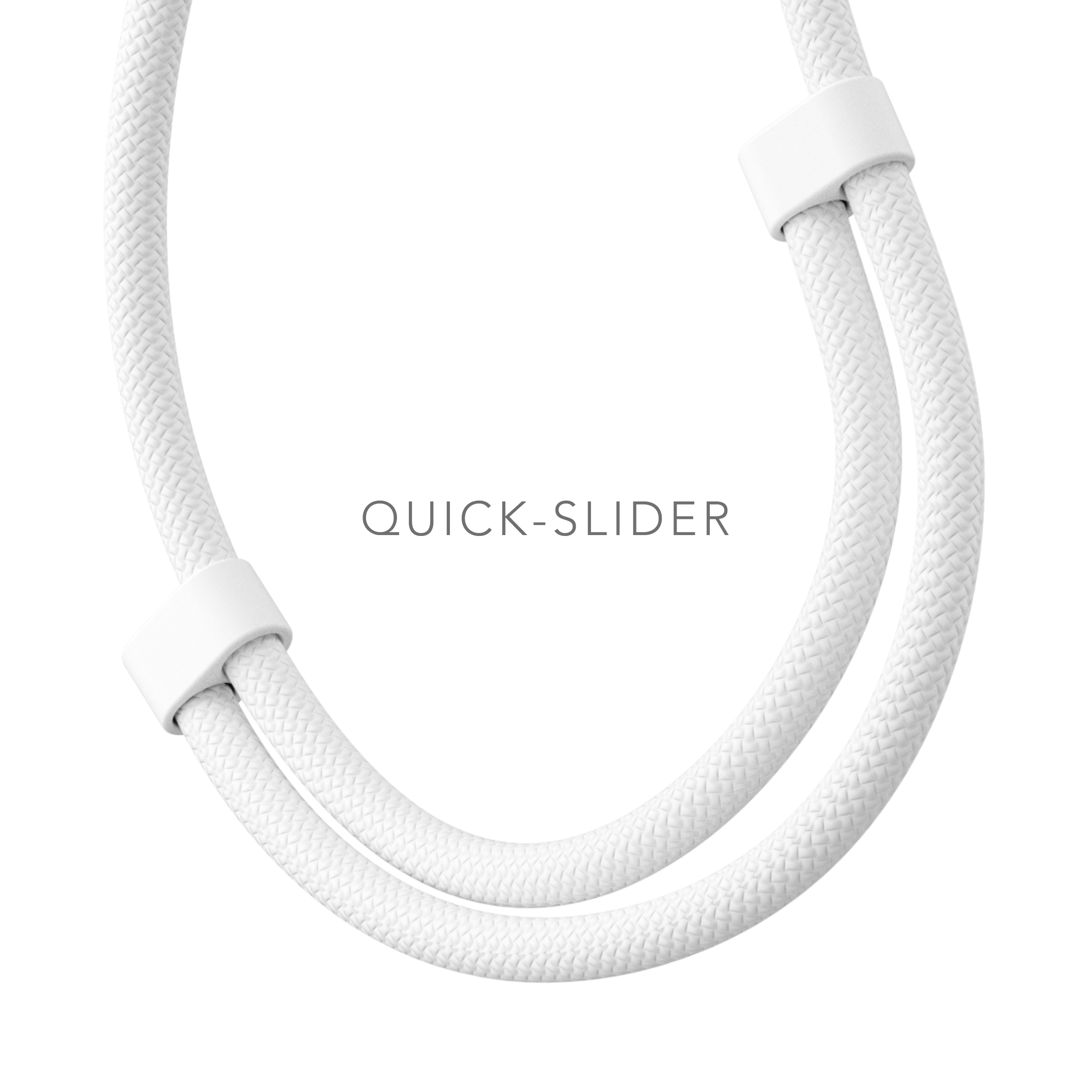 (150cm) Universal Necklace Handykette Umhängeband Infinity mit Silikon Halterung (INF00002) - Weiss