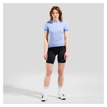 Maillot Manches Courtes Femme Odlo Essentials 1/2 Zip Bleu