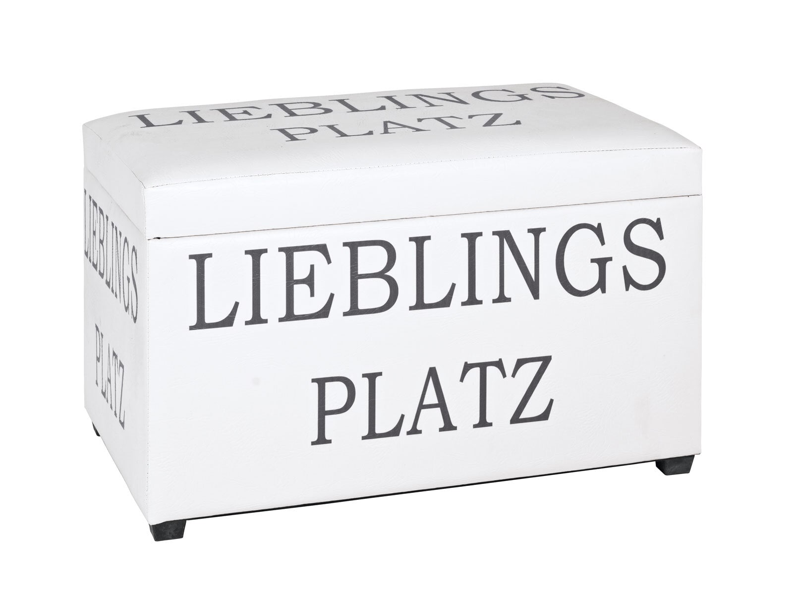 Sitztruhe Lieblingsplatz Kunstleder Weiß