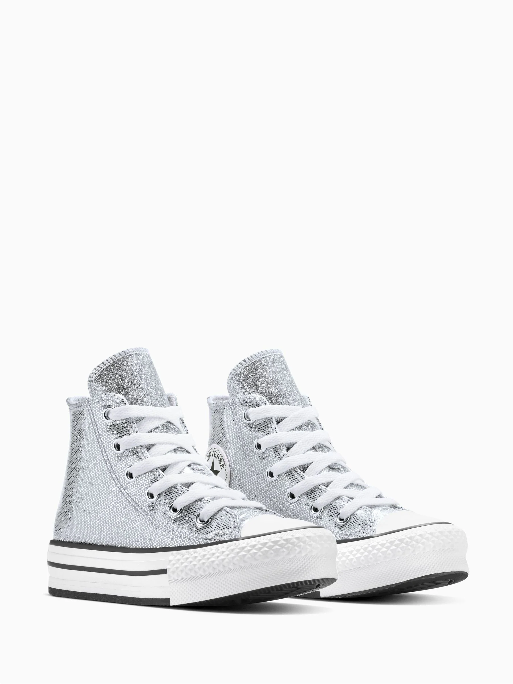 Converse Chuck Taylor Kids Lift Disco Glitter Trainers