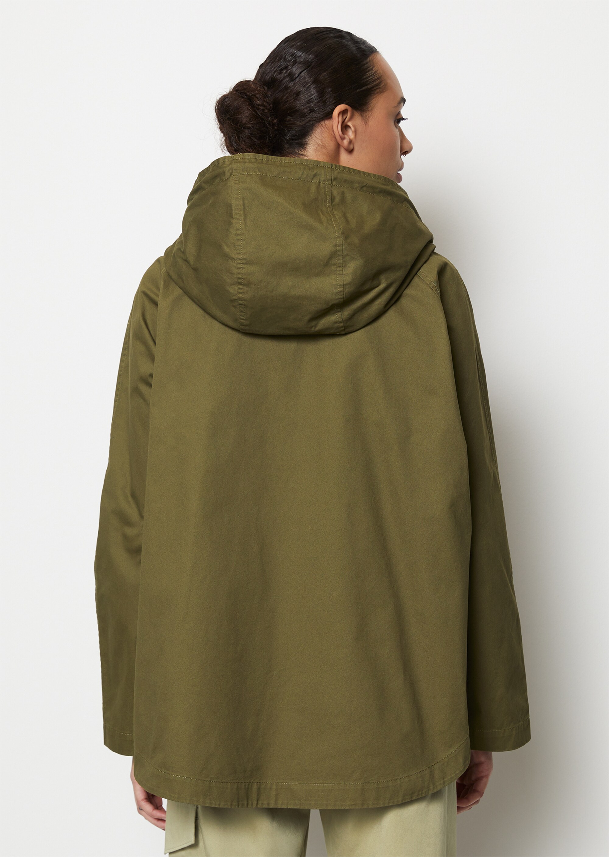 Jacke im Cape-Stil relaxedaus Organic Cotton-Twill