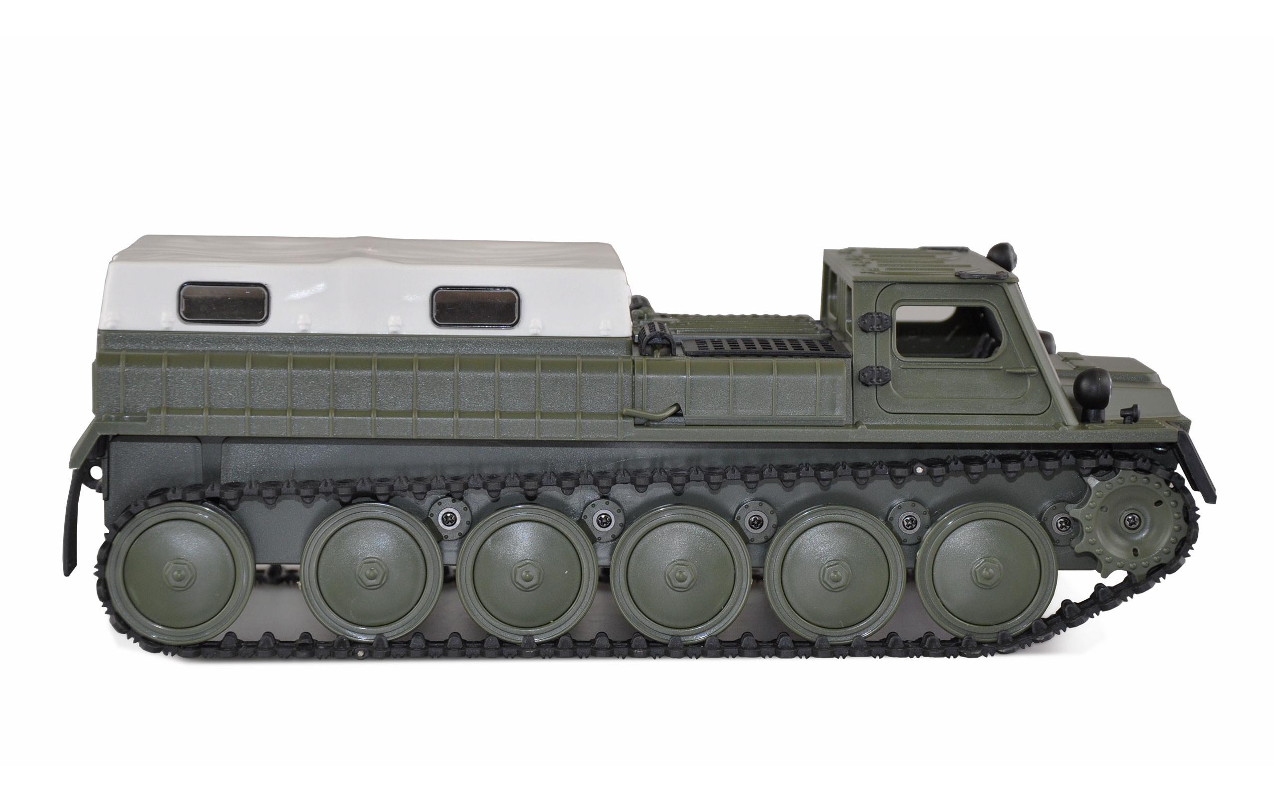 Gepanzertes RC Kettenfahrzeug, Olivgrün RTR, 1:16Gepanzertes RC Raupenfahrzeug
