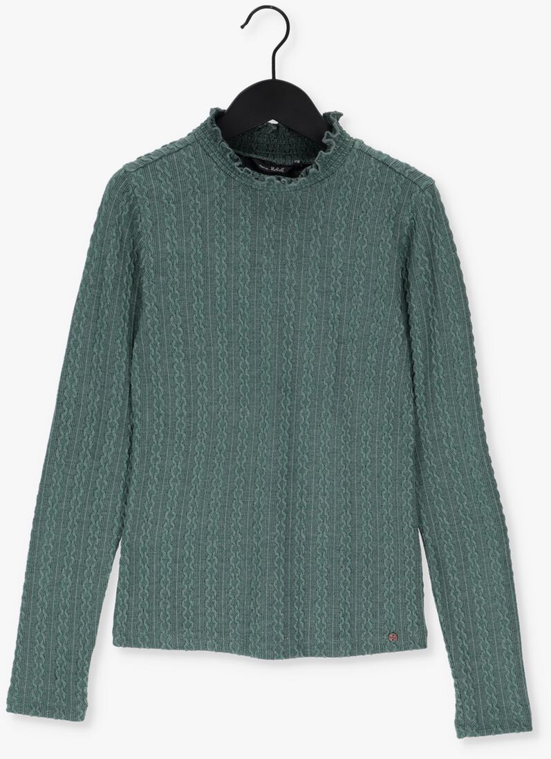 NOBELL turquoise nobell trui koba cable knit turtle neck
