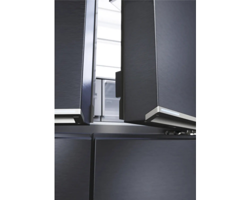 HAIER HCR7918EIMB Multi Door koel-vriescombinatie, BxHxD 90,5 x 177,75 x 73,8 cm, koelvak 323 l, vriesvak 278 l, zwart