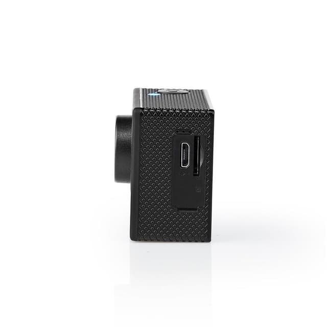 Nedis Action Cam | Enkelt Skærm | 720p@30fps | 5 MPixel | Vandtæt op til: 30.0 m | 90 min | Wi-Fi | App tilgængelig til: Android™ / IOS | Montering inkluderet | Sort