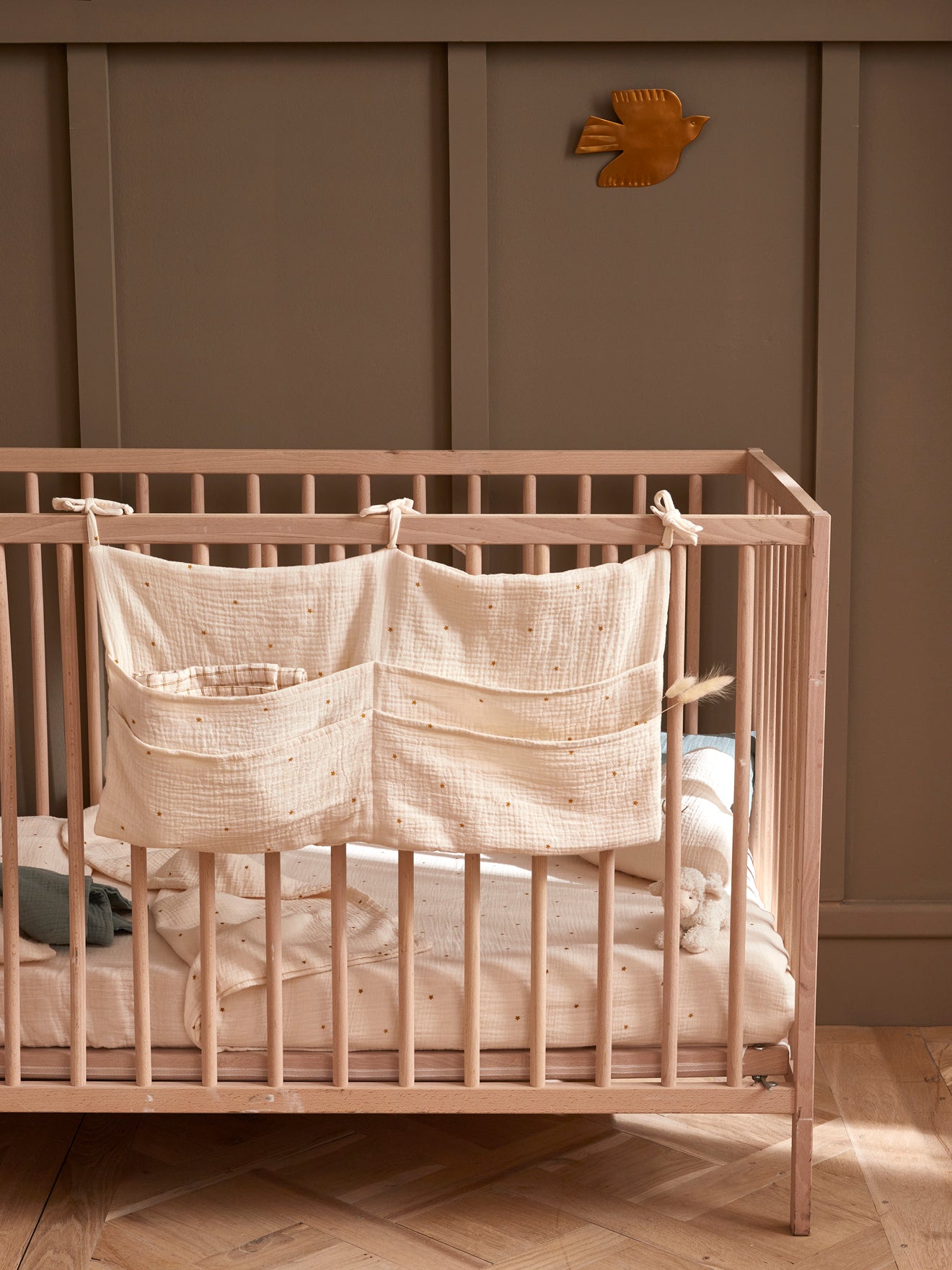 Rangement mural en gaze de coton