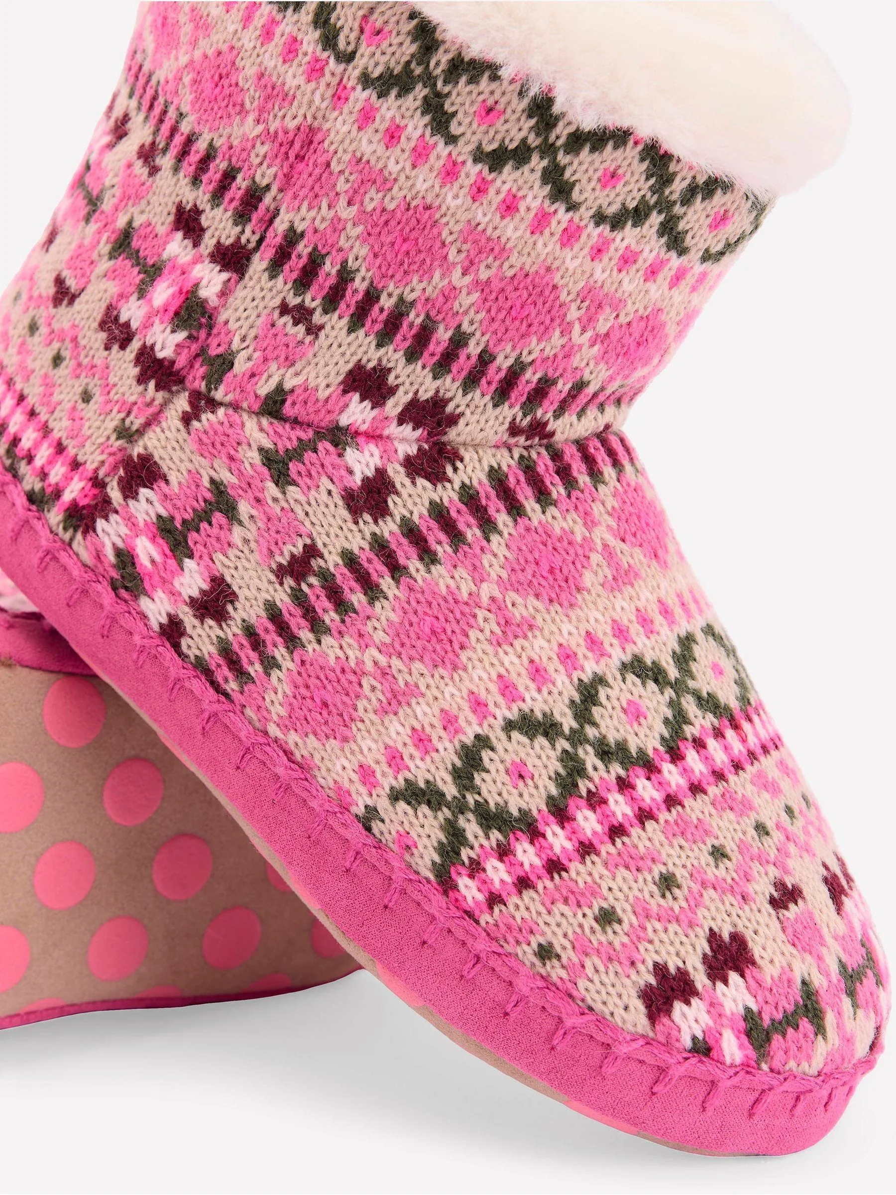 Boden Pantoffels met Fairisle-patroon