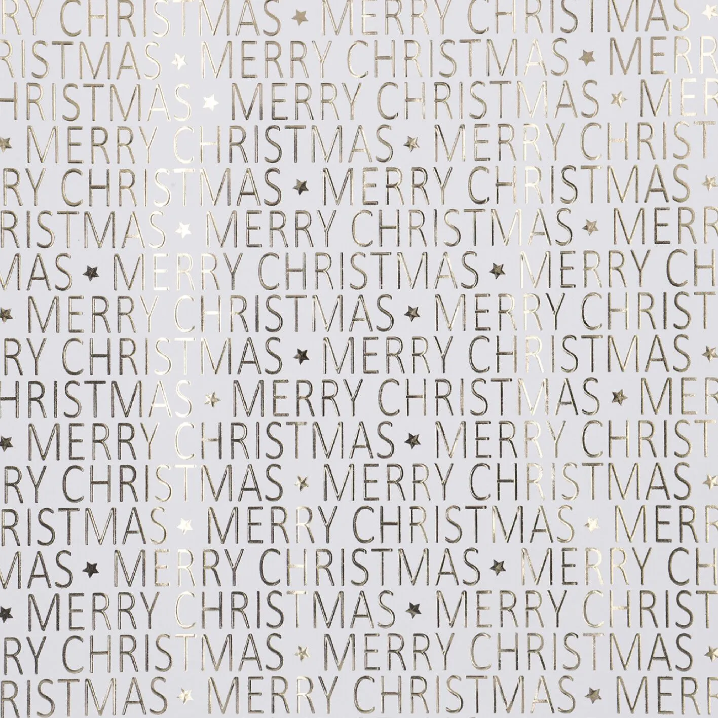 Weihnachtsgeschenkpapier Creme-Gold mit Prägung - 70 cm x 2 m