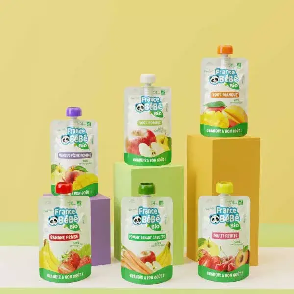 França Bébé Nutrition Bolsa Pack Compotas +4m Bio 12x100g