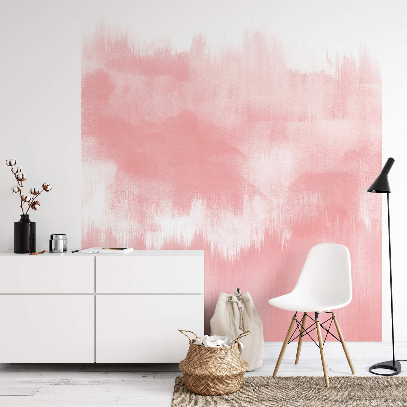 Fototapete DESIGNWALLS 2.0 - rosa-weiß - Kunst - 2,6 Meter